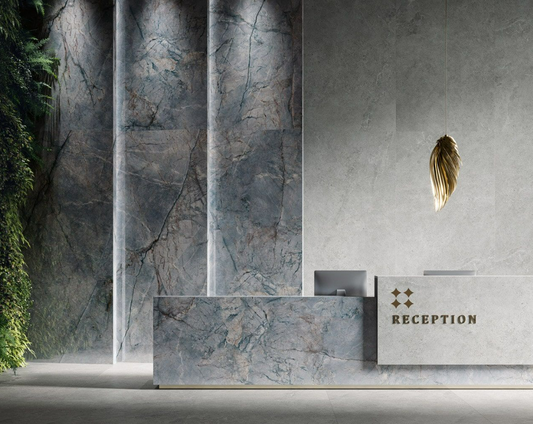 Błyszcząca płytka gresowa Monet Blue 60x120 cm