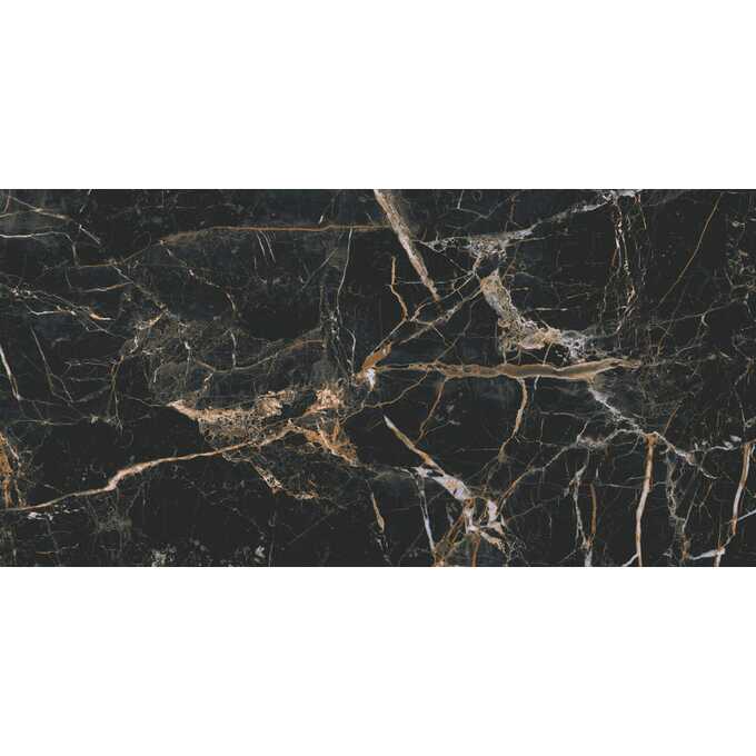 Płytka gresowa Cerrad Marquina Gold 59,7×119,7 – czarny marmur ze złotą żyłą, mat
