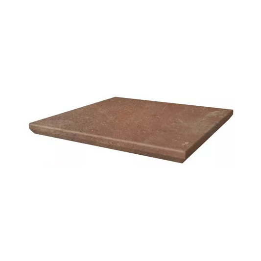 Paradyż Scandiano Rosso Stopnica Narożna z Kapinosem 33x33 cm – klinkier, antypoślizgowa, matowa, G2
