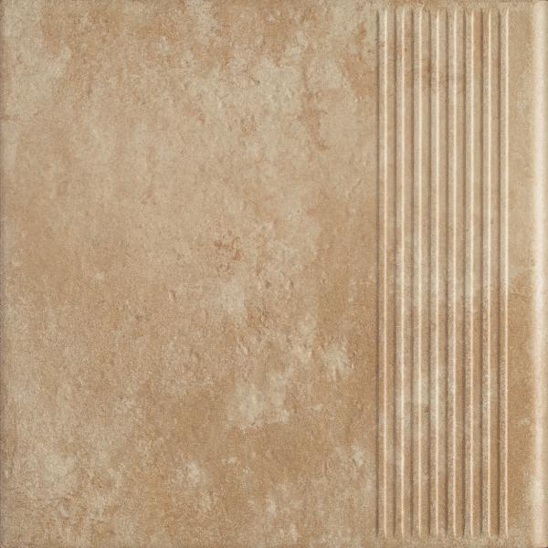 Stopnica klinkierowa Ilario Beige 30x30 cm, kapinos prosty, matowa powierzchnia, antypoślizgowa R12, gatunek II