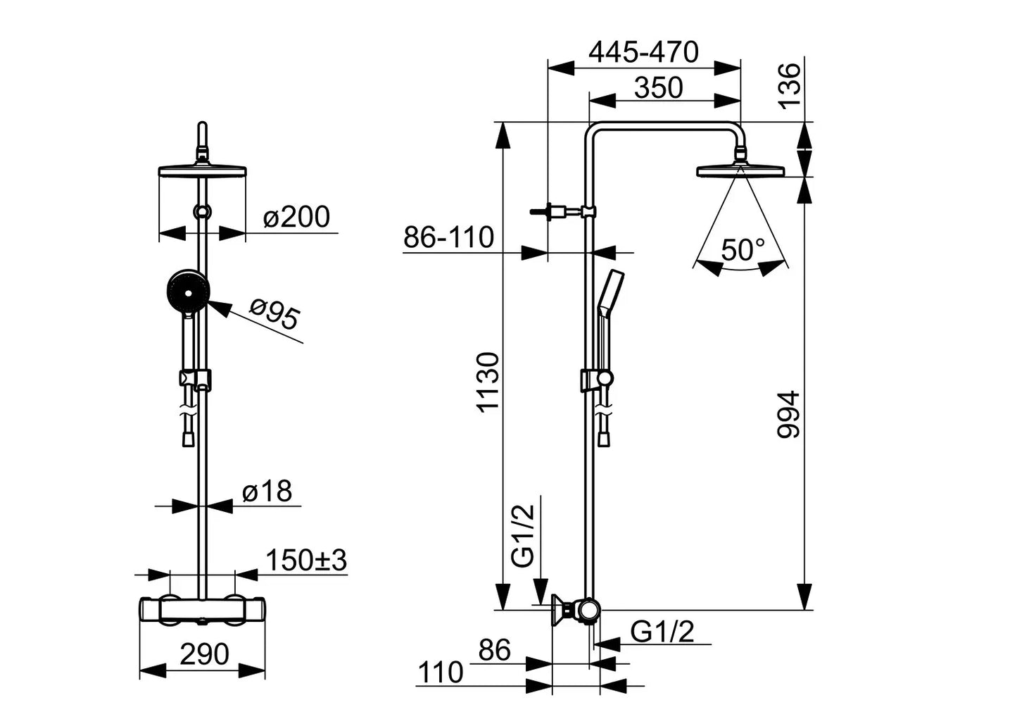 Bateria termostatyczna Oras Nova czarny mat
